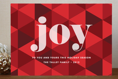 Joy Geometric Holiday Postcards