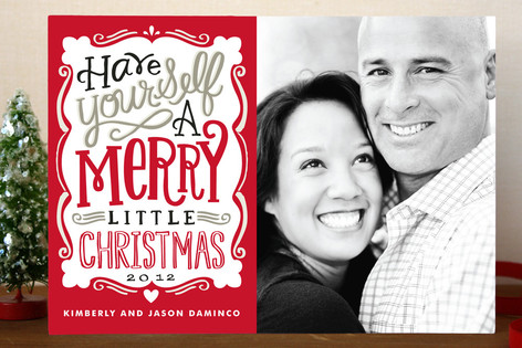 Merry Typography Holiday Postcards