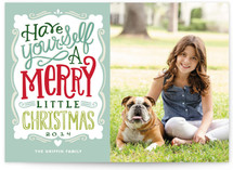 Merry Typography Holiday Postcards