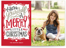 Merry Typography Holiday Postcards