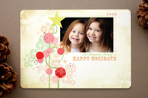 Candy Tree Holiday Rounded Corner Cards