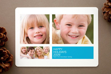 Modern Geometric Group Holiday Rounded Corner Cards