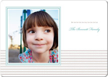 Classic Ribbon Stripes Holiday Rounded Corner Cards