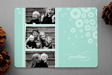 Snow Flurries Holiday Rounded Corner Cards