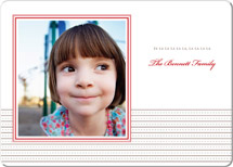 Classic Ribbon Stripes Holiday Rounded Corner Cards, by Emily Ranneby