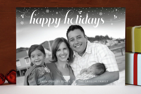 Snowfall Christmas Holiday Photo Cards