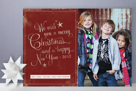 Simple Wish Holiday Photo Cards