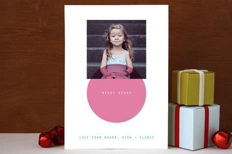 Mini Circle Holiday Photo Cards
