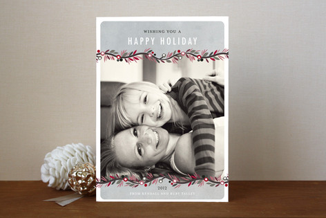 Canvas Garland Holiday Photo Cards