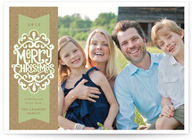 Kraft Ribbon Holiday Photo Cards