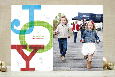 Retro Joy Holiday Photo Cards