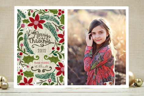 Sketchbook Foliage Holiday Photo Cards