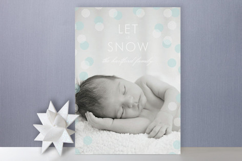 First Snowfall Holiday Photo Cards