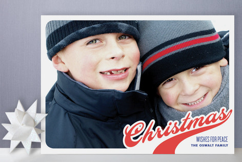 Swoosh of Christmas Holiday Photo Cards