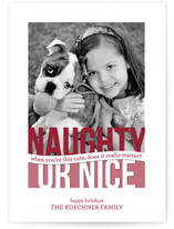 Naughty or Nice Holiday Photo Cards