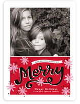 Merry Snowflakes Holiday Photo Cards