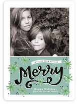 Merry Snowflakes Holiday Photo Cards