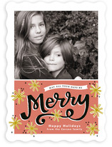 Merry Snowflakes Holiday Photo Cards