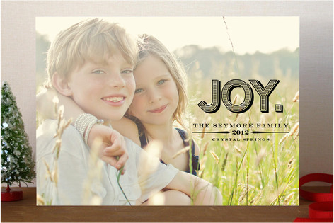 Carved Joy Holiday Photo Cards