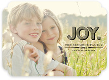 Carved Joy Holiday Photo Cards