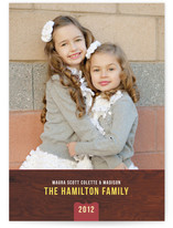 Woodgrain Holiday Photo Cards