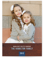 Woodgrain Holiday Photo Cards