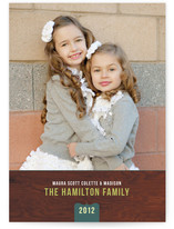 Woodgrain Holiday Photo Cards