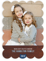 Woodgrain Holiday Photo Cards