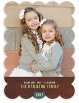 Woodgrain Holiday Photo Cards