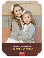 Woodgrain Holiday Photo Cards