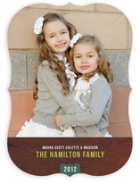 Woodgrain Holiday Photo Cards