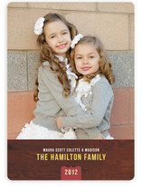 Woodgrain Holiday Photo Cards
