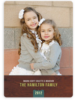 Woodgrain Holiday Photo Cards