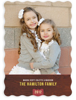 Woodgrain Holiday Photo Cards