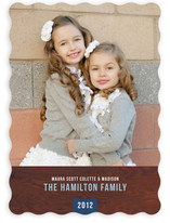 Woodgrain Holiday Photo Cards