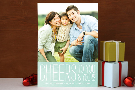 Frosted Cheers Holiday Photo Cards