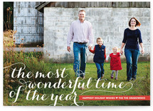 Wonderful Script Holiday Photo Cards