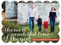 Wonderful Script Holiday Photo Cards