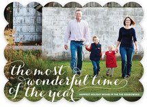 Wonderful Script Holiday Photo Cards
