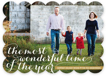 Wonderful Script Holiday Photo Cards