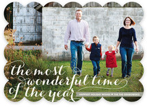 Wonderful Script Holiday Photo Cards