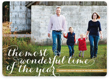 Wonderful Script Holiday Photo Cards