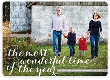 Wonderful Script Holiday Photo Cards
