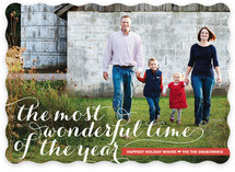 Wonderful Script Holiday Photo Cards