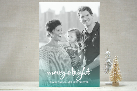 Ombre Tidings Holiday Photo Cards