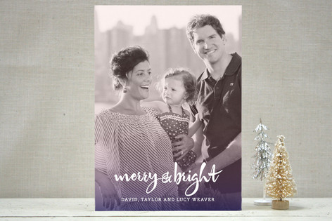 Ombre Tidings Holiday Photo Cards