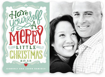 Merry Typography Holiday Photo Cards