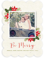 Merry Floral Holiday Photo Cards