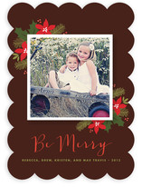 Merry Floral Holiday Photo Cards