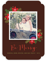 Merry Floral Holiday Photo Cards